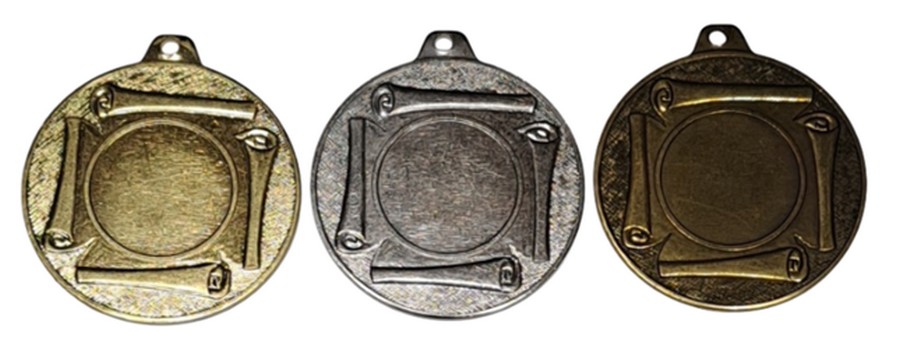 ZM 70 Medaille goud-zilver-brons  Ø 50 mm compleet OP=OP!!